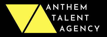 Anthem Talent Agency Logo in Yellow and White